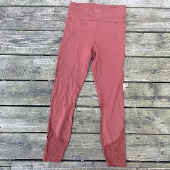 Lululemon Wunder Train Tights Size 4 Dark Terracotta RARE! - Picture 3 of 5